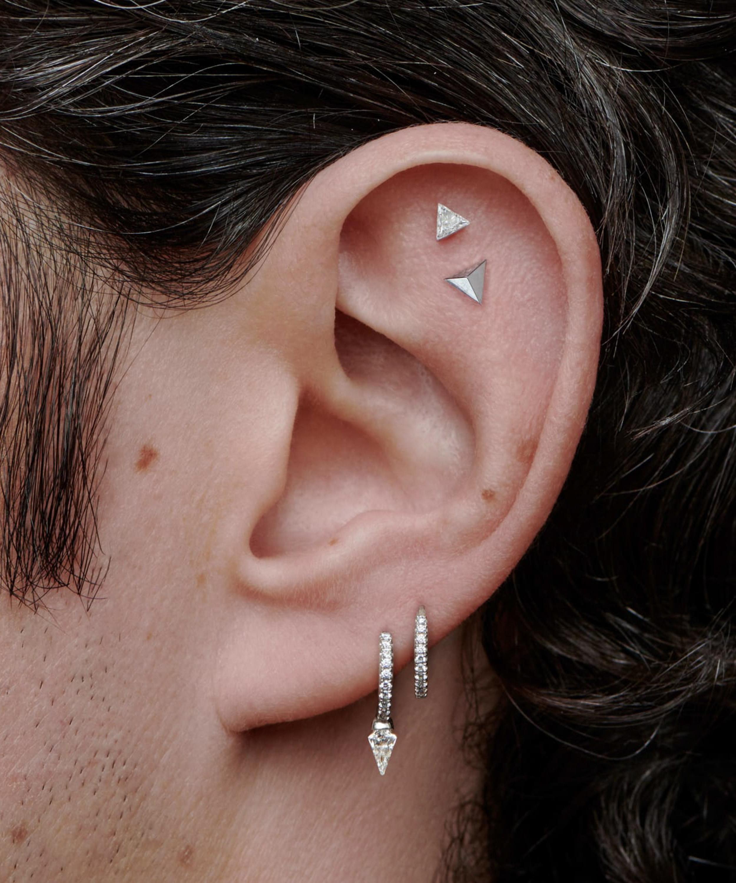 Maria Tash - 18ct 8mm Diamond Eternity Hoop Earring image number 