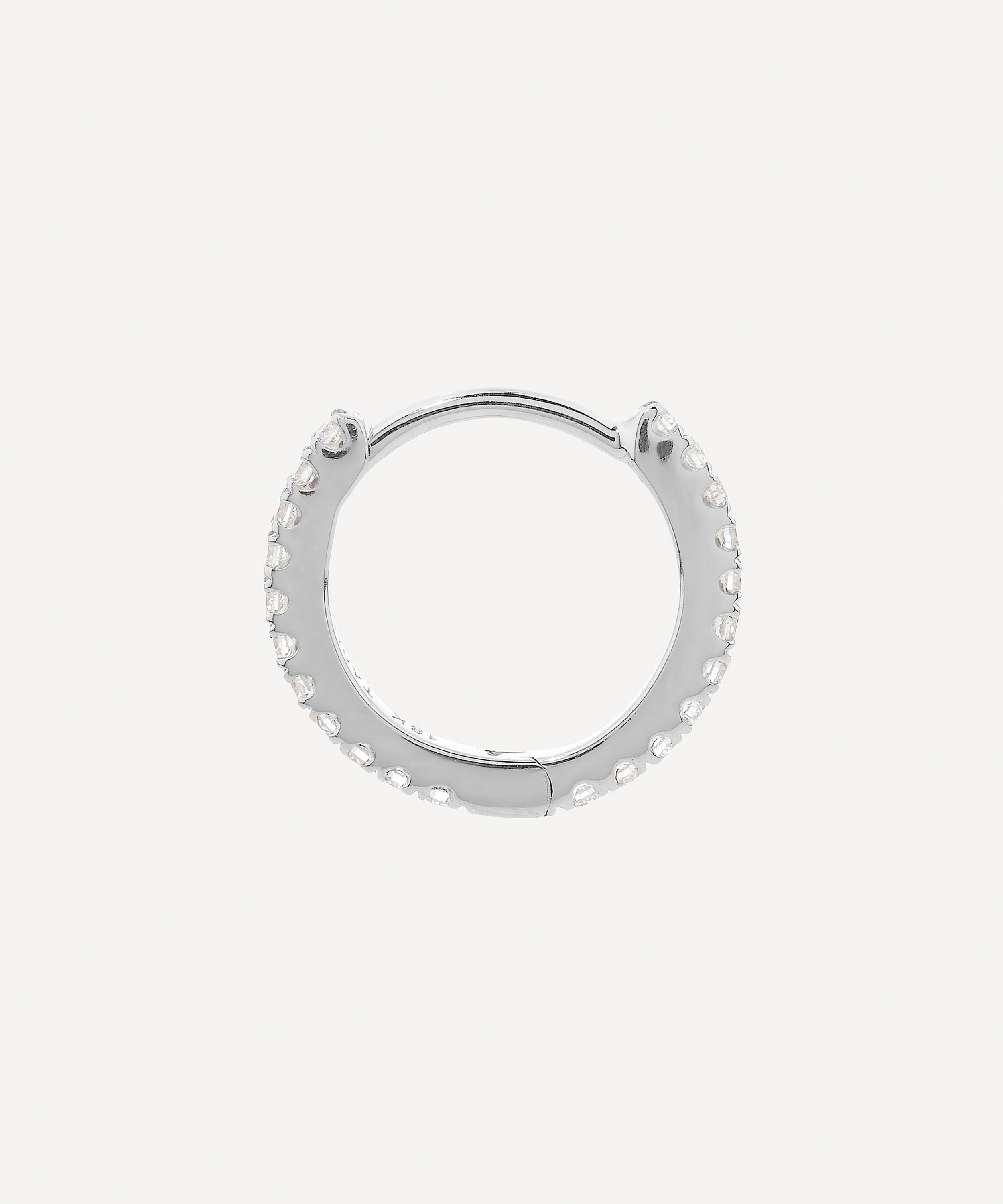 Maria Tash - 18ct 8mm Diamond Eternity Hoop Earring image number 