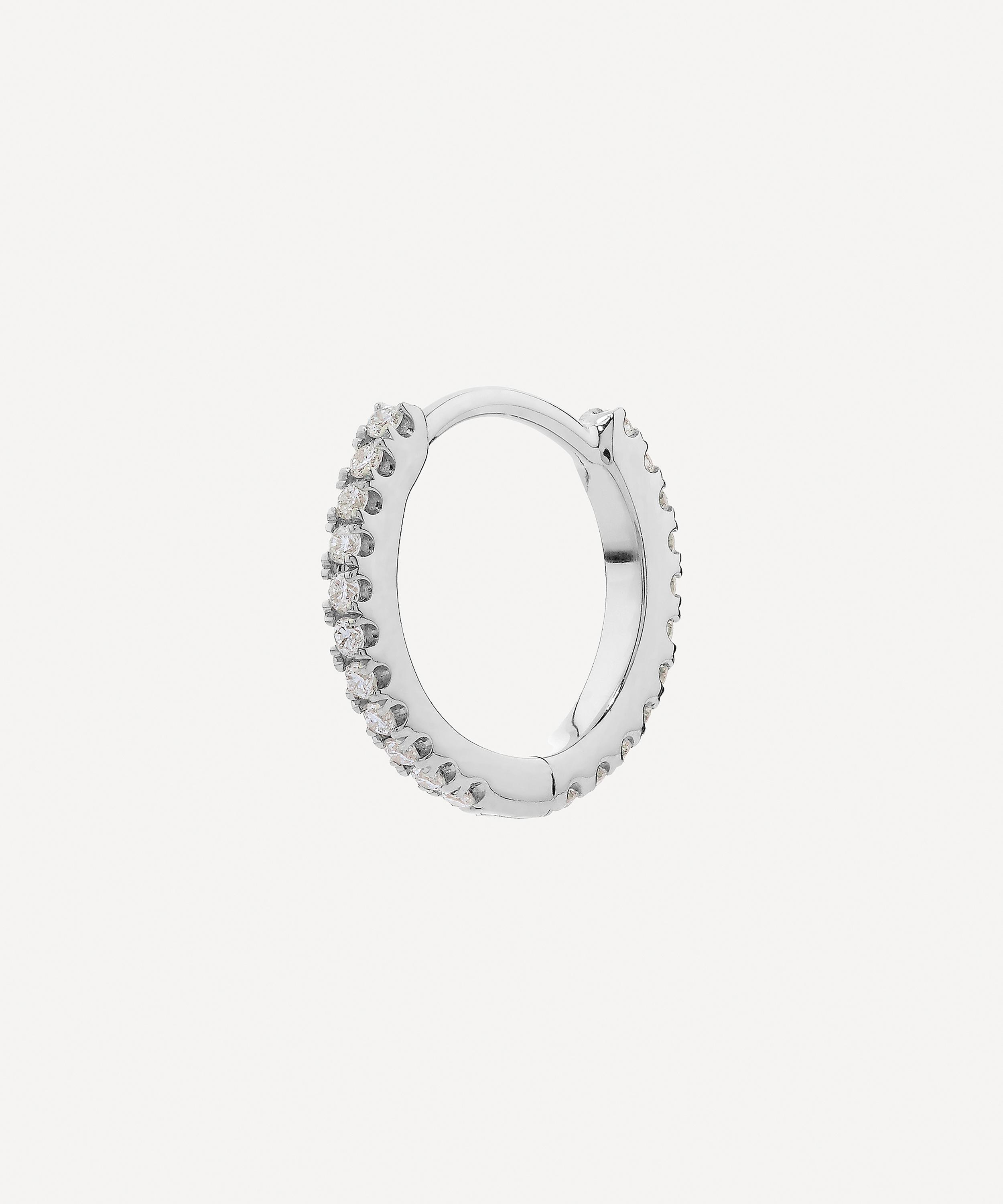 Maria Tash - 18ct 8mm Diamond Eternity Hoop Earring image number 