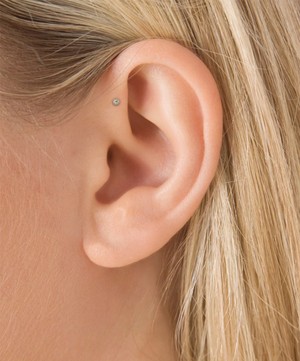 Maria Tash - 18ct 3mm Diamond Flower Threaded Stud Earring image number 6