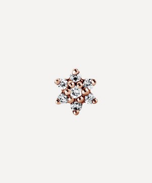 Maria Tash - 18ct 3mm Diamond Flower Threaded Stud Earring image number 2