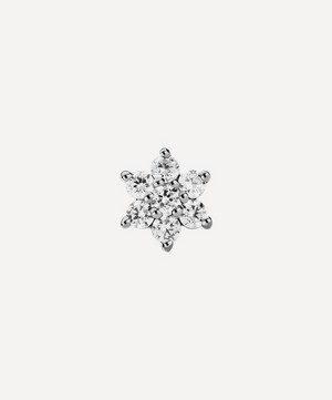 Maria Tash - 18ct 4.5mm Diamond Flower Threaded Stud Earring image number 2