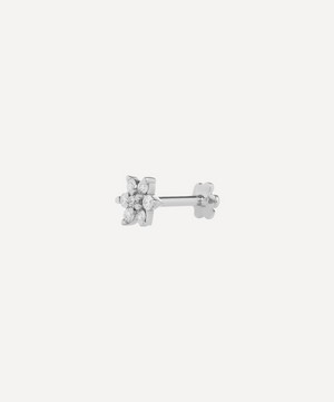 Maria Tash - 18ct 4.5mm Diamond Flower Threaded Stud Earring image number 3
