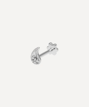Maria Tash - 18ct 5mm Diamond Paisley Threaded Stud Earring Right image number 0