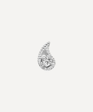 Maria Tash - 18ct 5mm Diamond Paisley Threaded Stud Earring Right image number 1