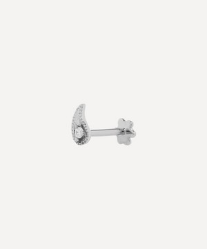 Maria Tash - 18ct 5mm Diamond Paisley Threaded Stud Earring Right image number 2