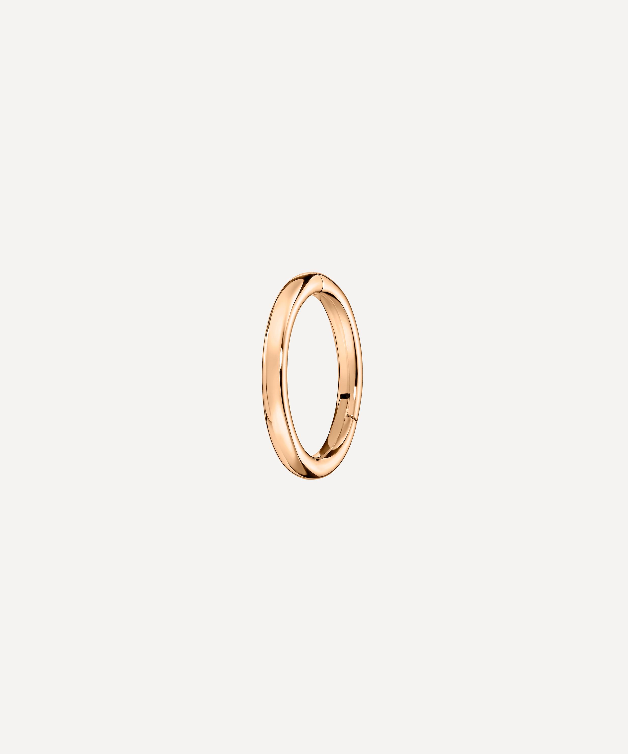 Maria Tash - 14ct 6.5mm Plain Gold Hoop Earring image number 0