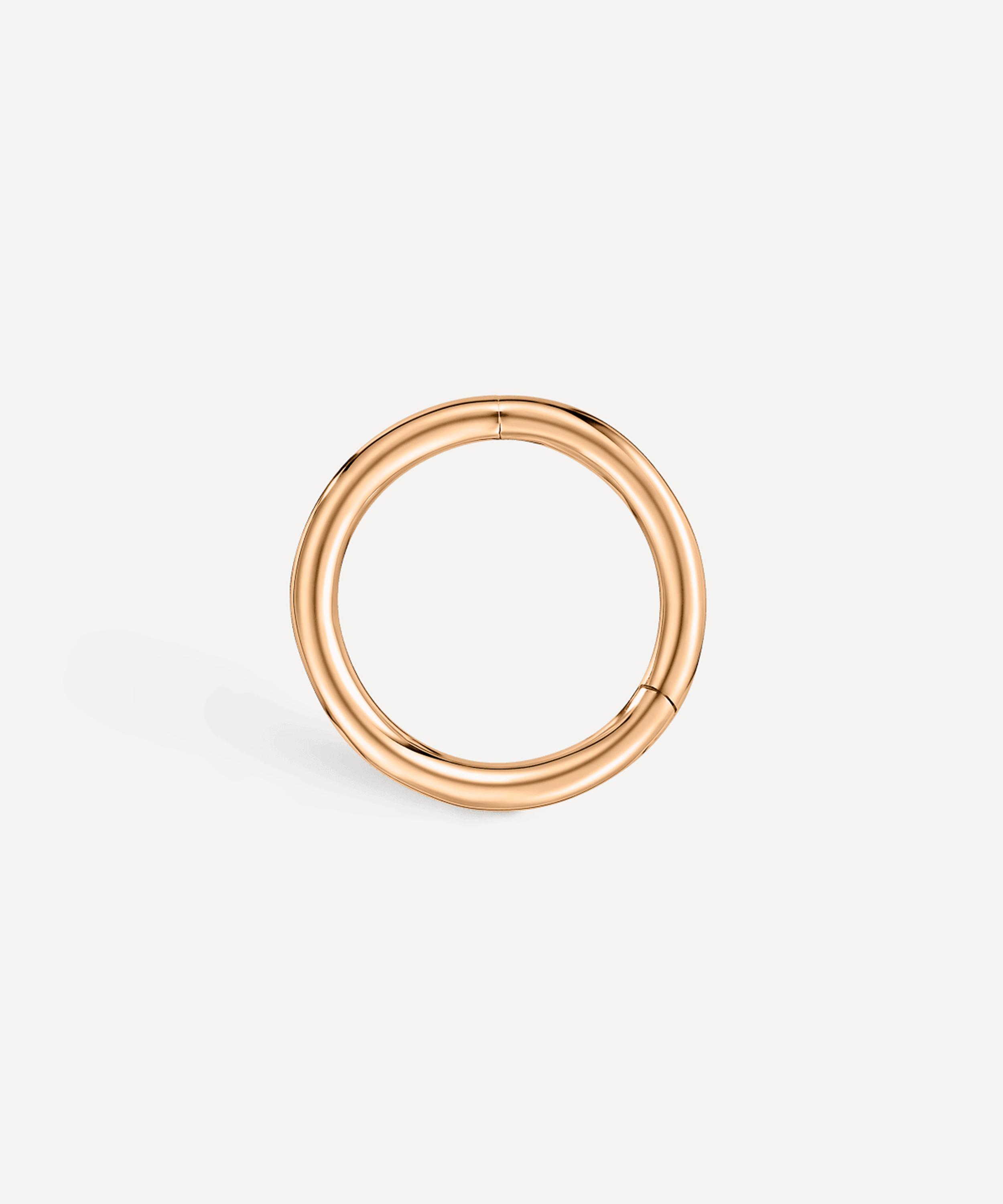 Maria Tash - 14ct 6.5mm Plain Gold Hoop Earring image number 2