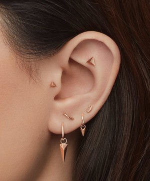 Maria Tash - 14ct 6.5mm Plain Gold Hoop Earring image number 1