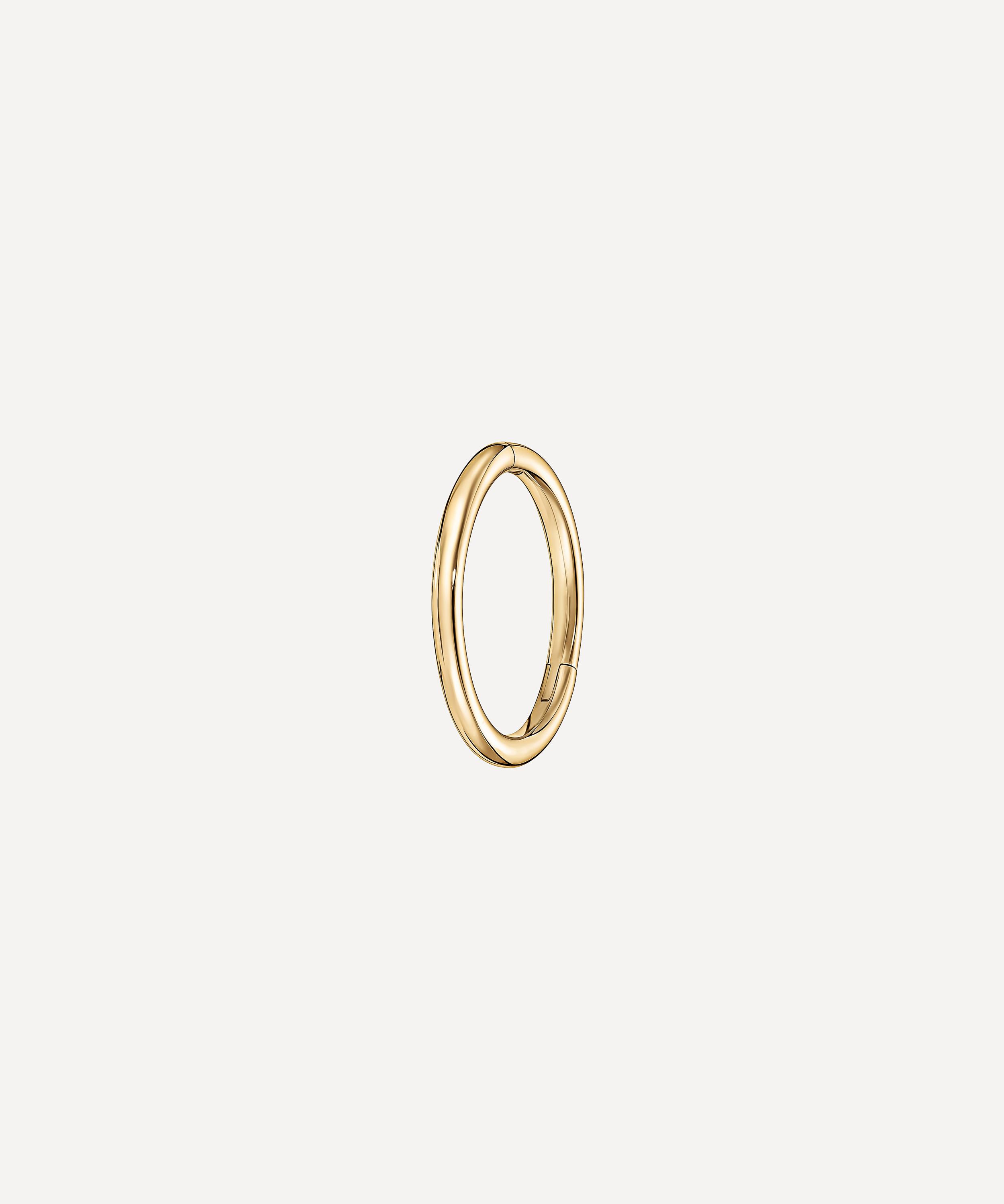 Maria Tash - 14ct 8mm Plain Gold Hoop Earring image number 0