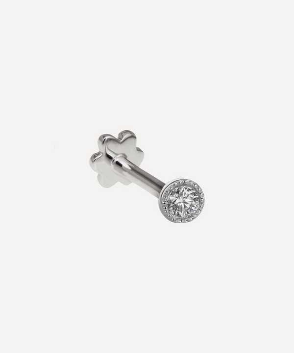Maria Tash - 18ct 2mm Scalloped Set Diamond Threaded Stud Earring image number null