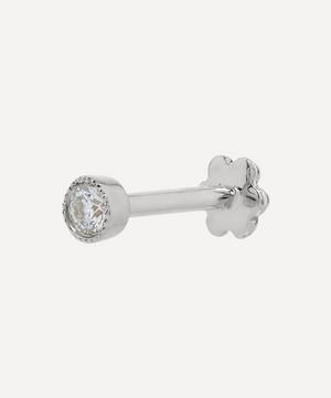Maria Tash - 18ct 2mm Scalloped Set Diamond Threaded Stud Earring image number 2