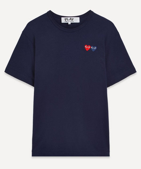 Comme des Garçons Play - Double Heart Logo T-Shirt image number null