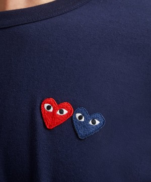 Comme des Garçons Play - Double Heart Logo T-Shirt image number 4