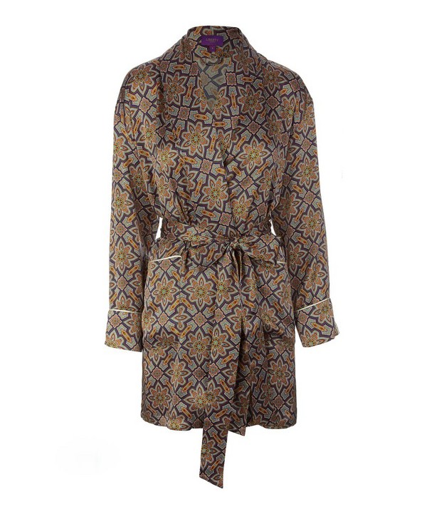 Liberty - Indiana Short Silk Robe image number null