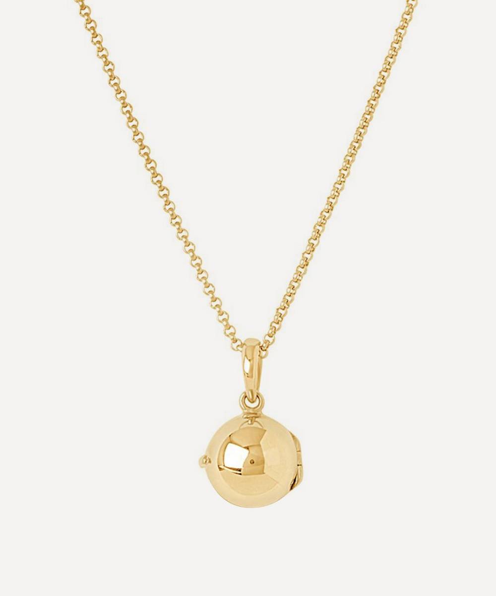 Dinny Hall - Gold Plated Vermeil Silver My World Small Orb Locket Necklace