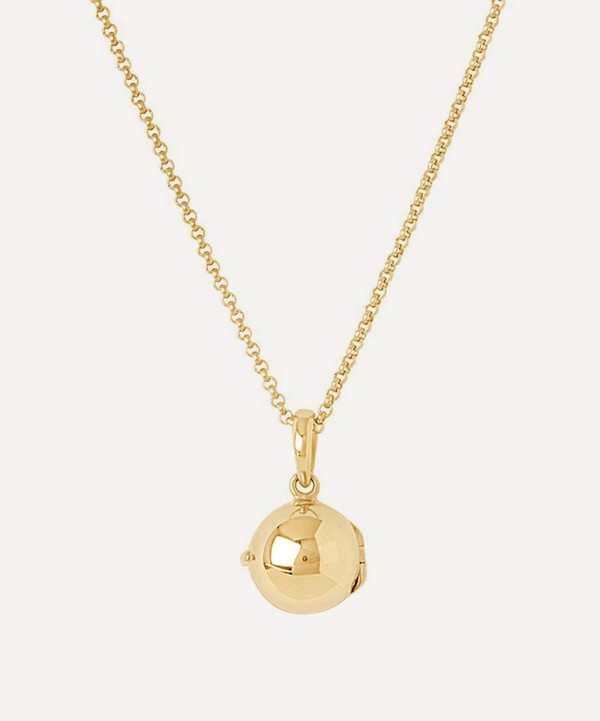 Dinny Hall - Gold Plated Vermeil Silver My World Small Orb Locket Necklace image number null