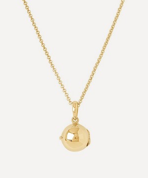 Dinny Hall - Gold Plated Vermeil Silver My World Small Orb Locket Necklace image number 0