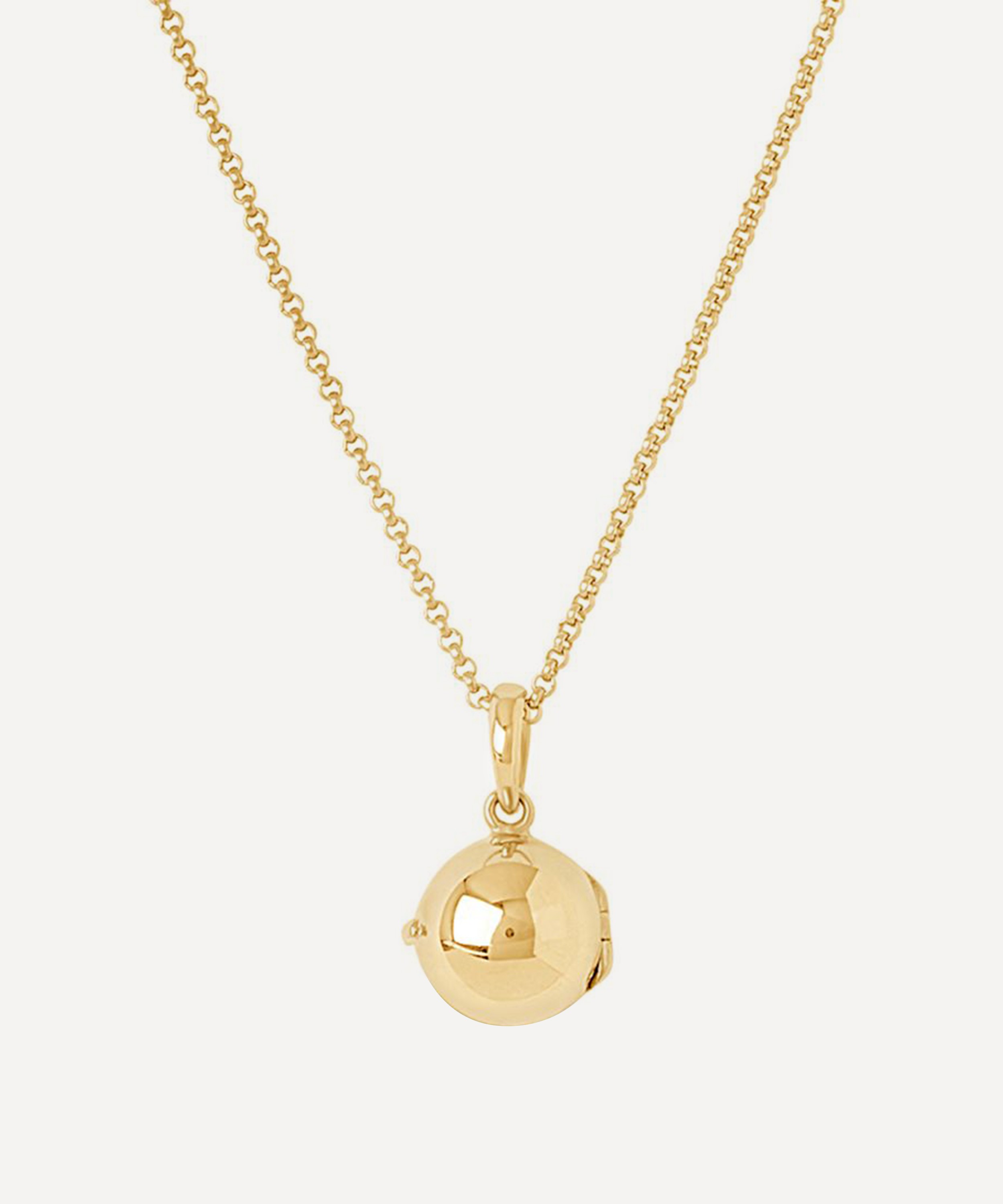 Dinny Hall - Gold Plated Vermeil Silver My World Small Orb Locket Necklace image number 0