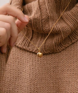 Dinny Hall - Gold Plated Vermeil Silver My World Small Orb Locket Necklace image number 1