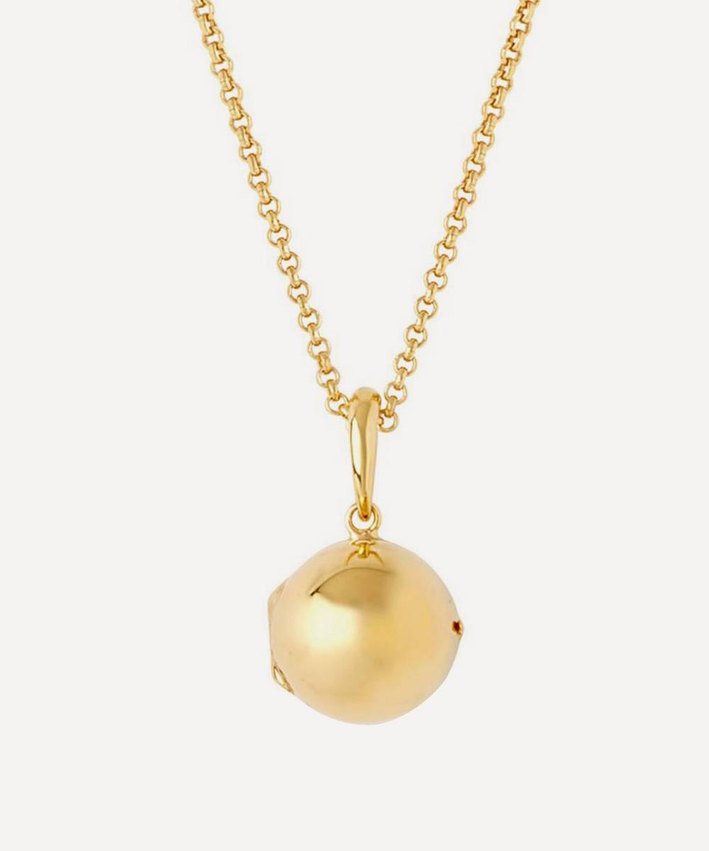 Dinny Hall - Gold Plated Vermeil Silver My World Large Orb Locket Necklace