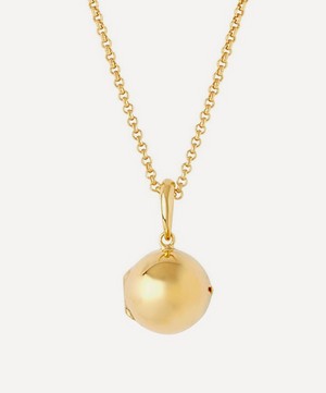 Gold Plated Vermeil Silver My World Large Orb Locket Necklace