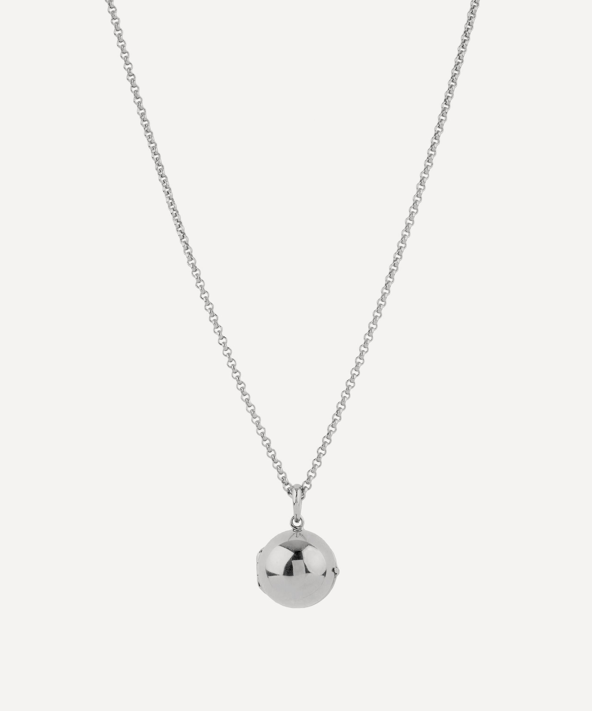 Dinny Hall - Large Silver My World Locket image number 0