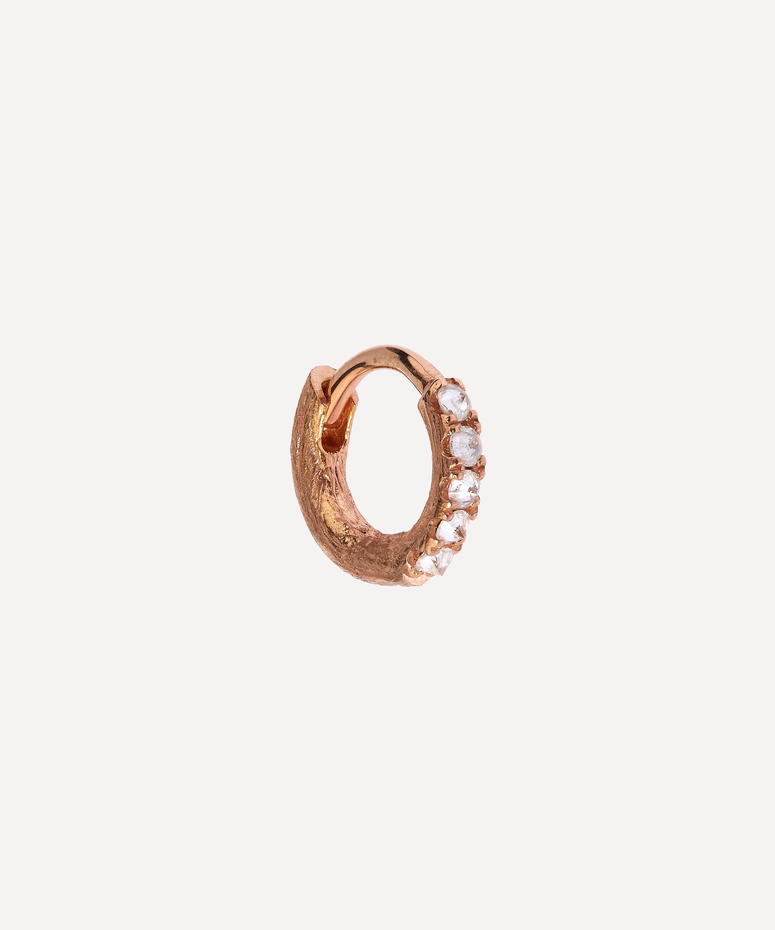 Annoushka - 18ct Rose Gold Dusty Diamonds Hoop Earring image number 0