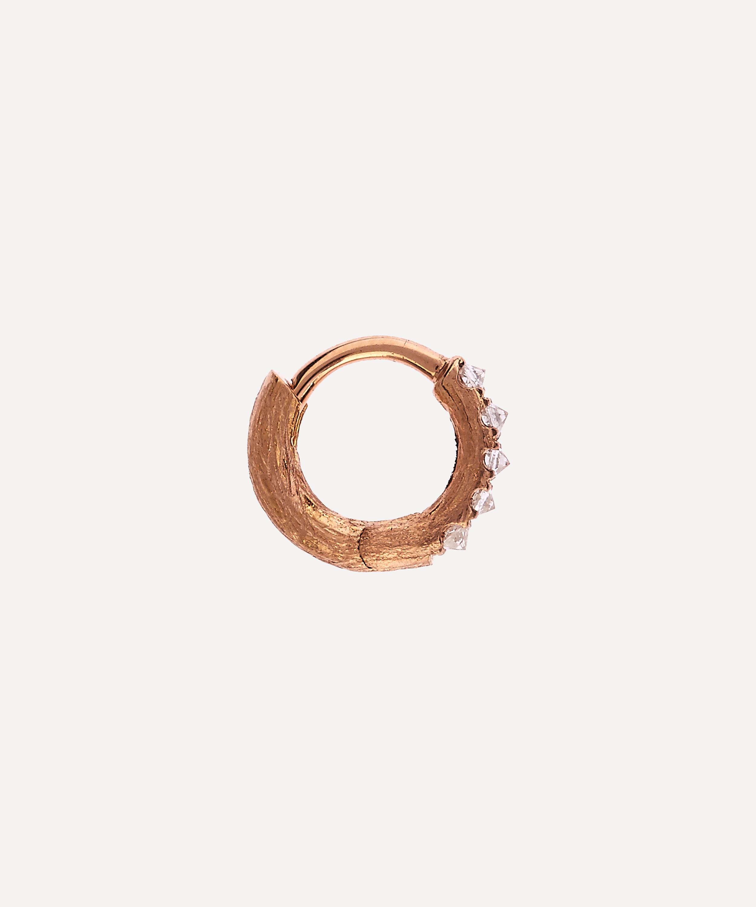 Annoushka - 18ct Rose Gold Dusty Diamonds Hoop Earring image number 2