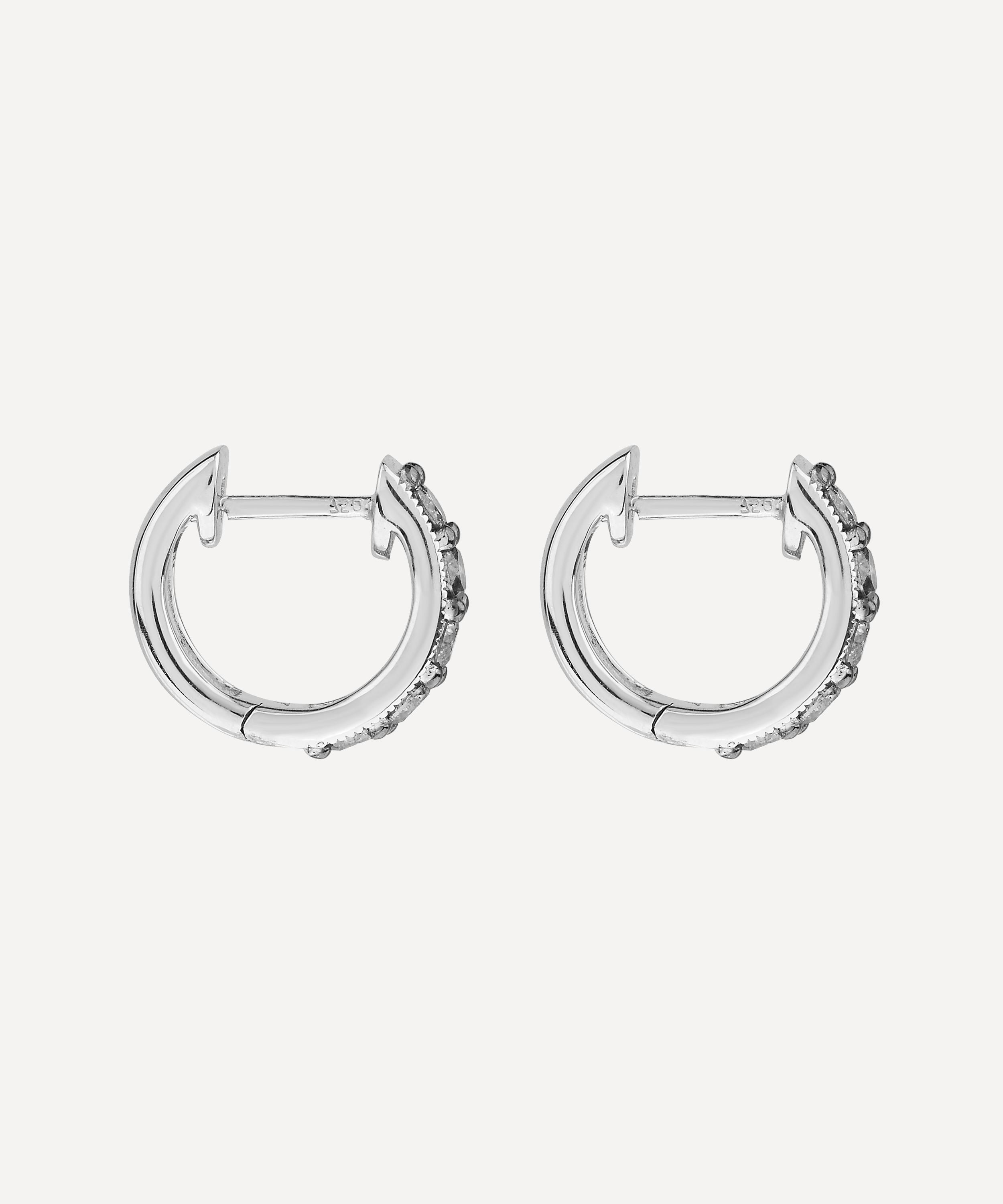 Annoushka - 18ct White Gold Dusty Diamonds Hoop Earrings image number 2