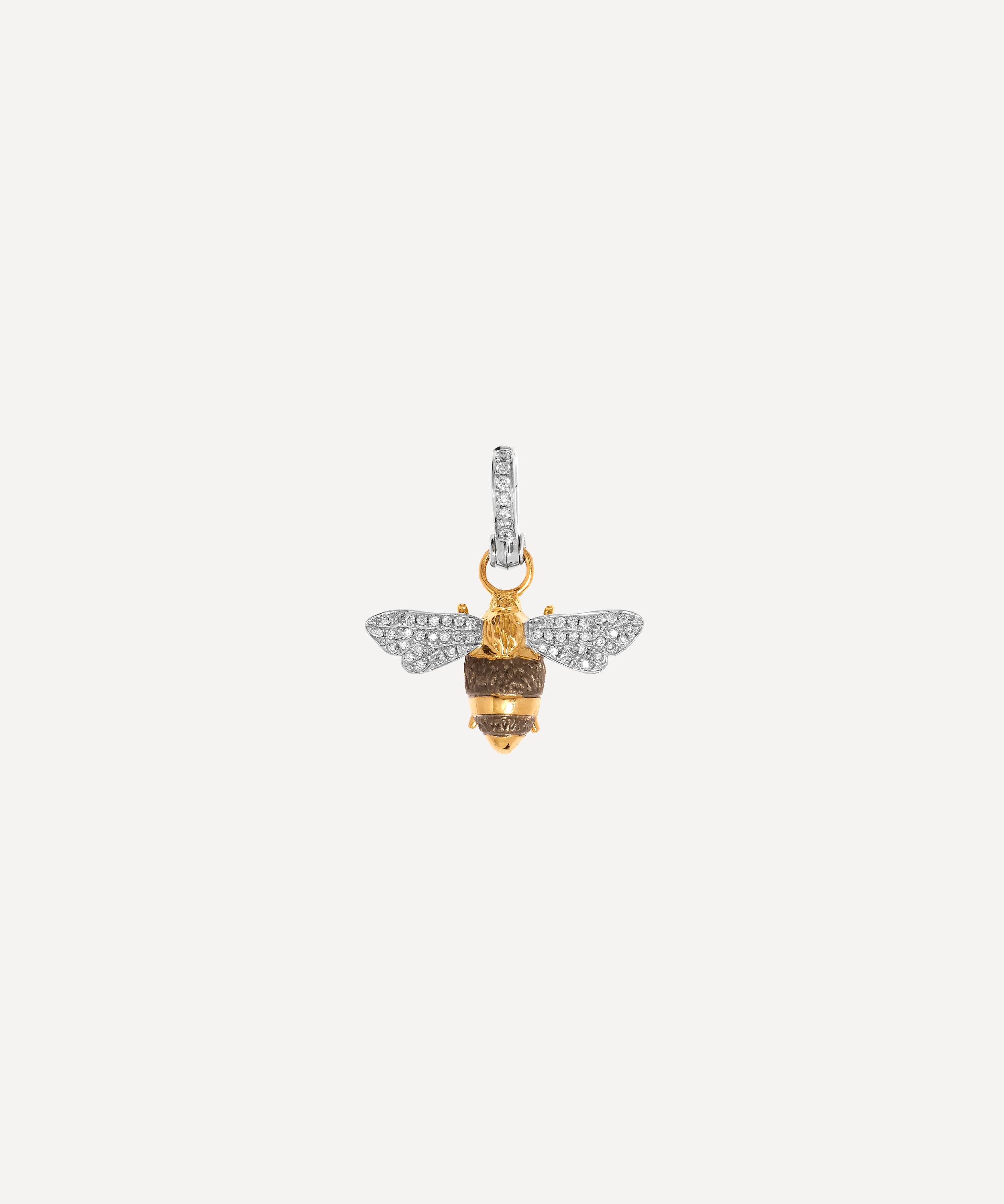 Mythology 18ct Yellow Gold Diamond Bee Charm Pendant