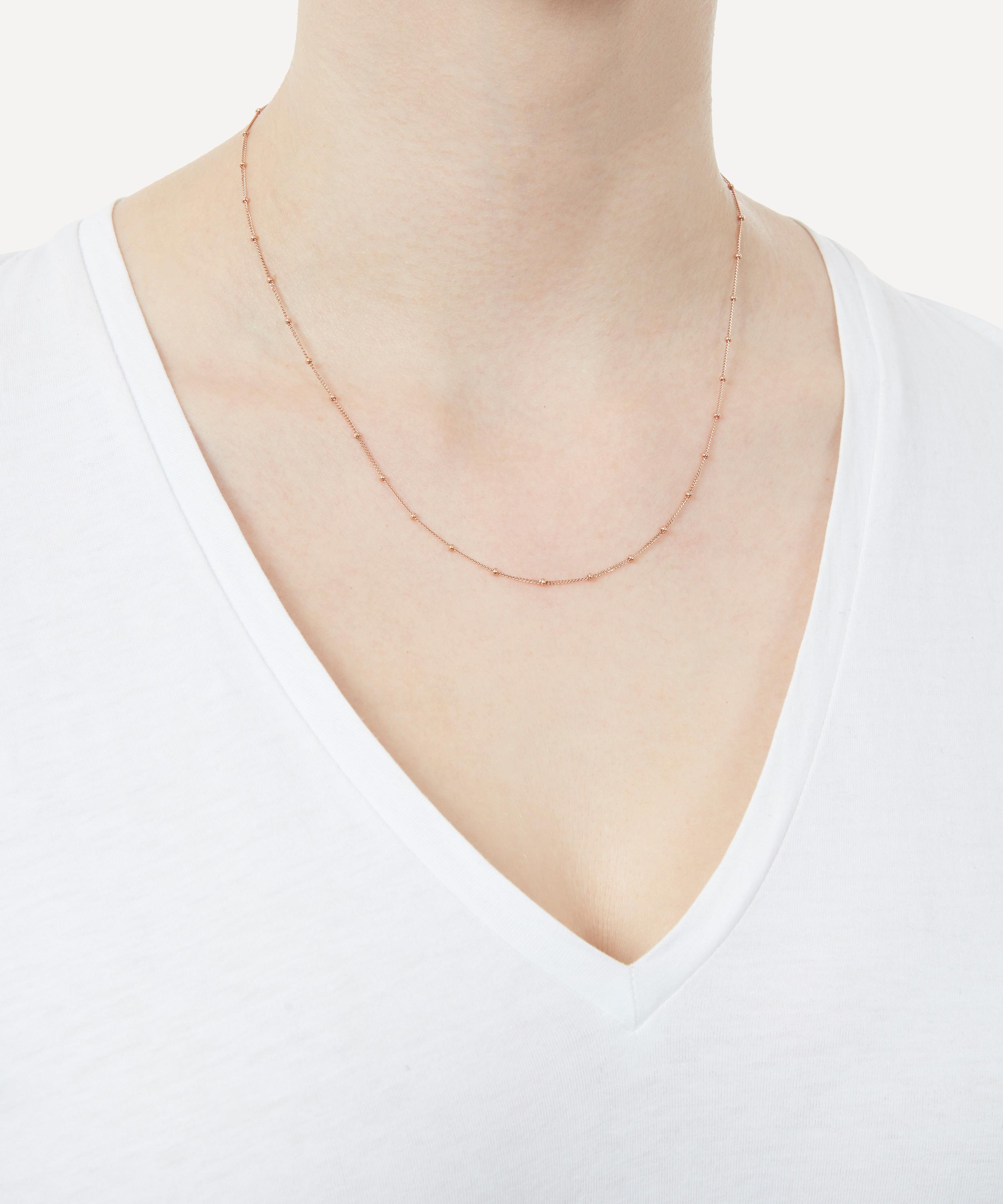 Short rose gold on sale necklace