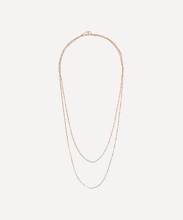 Annoushka - 14ct Rose Gold Saturn Long Chain Necklace image number null
