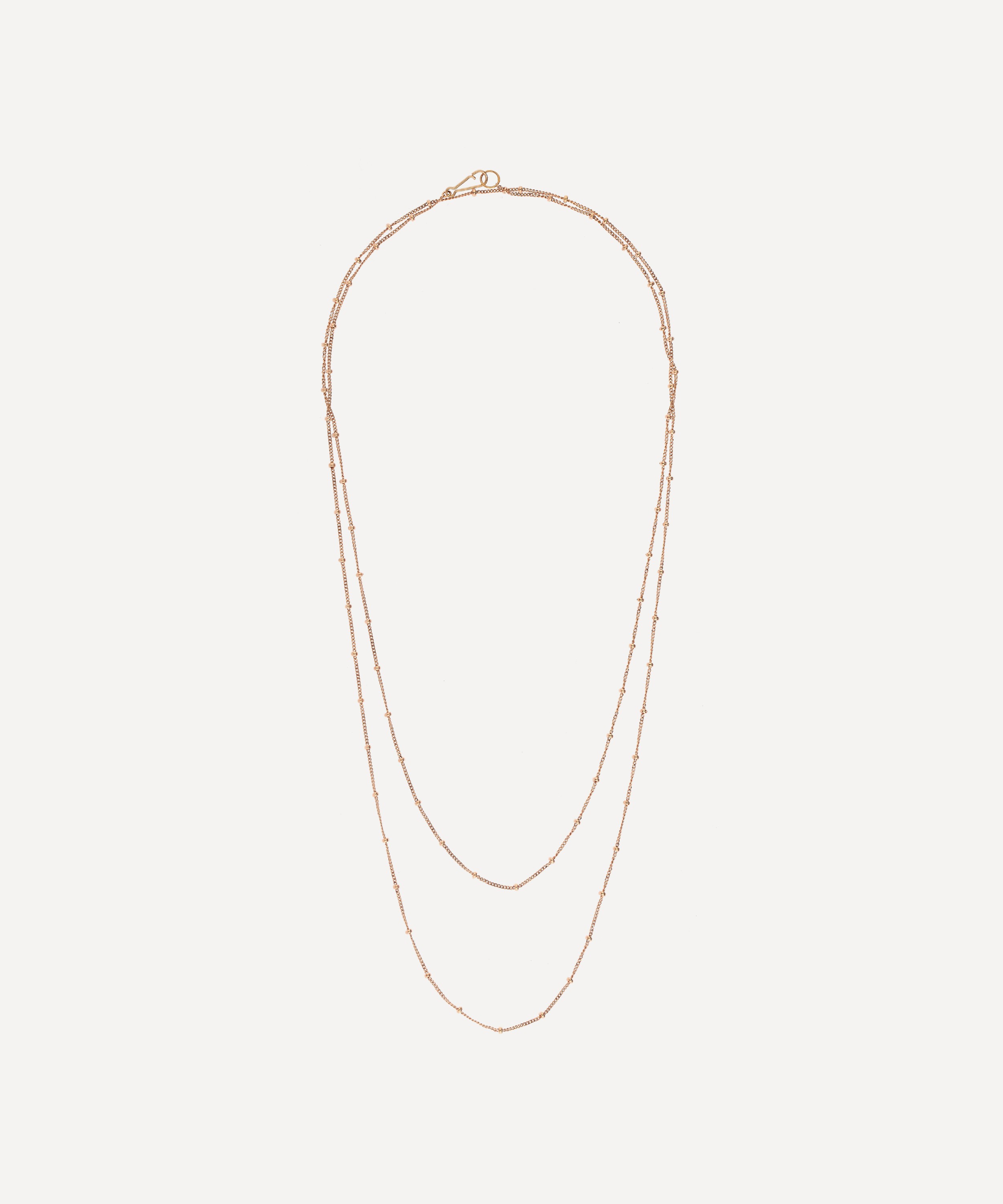 Annoushka - 14ct Rose Gold Saturn Long Chain Necklace image number 0