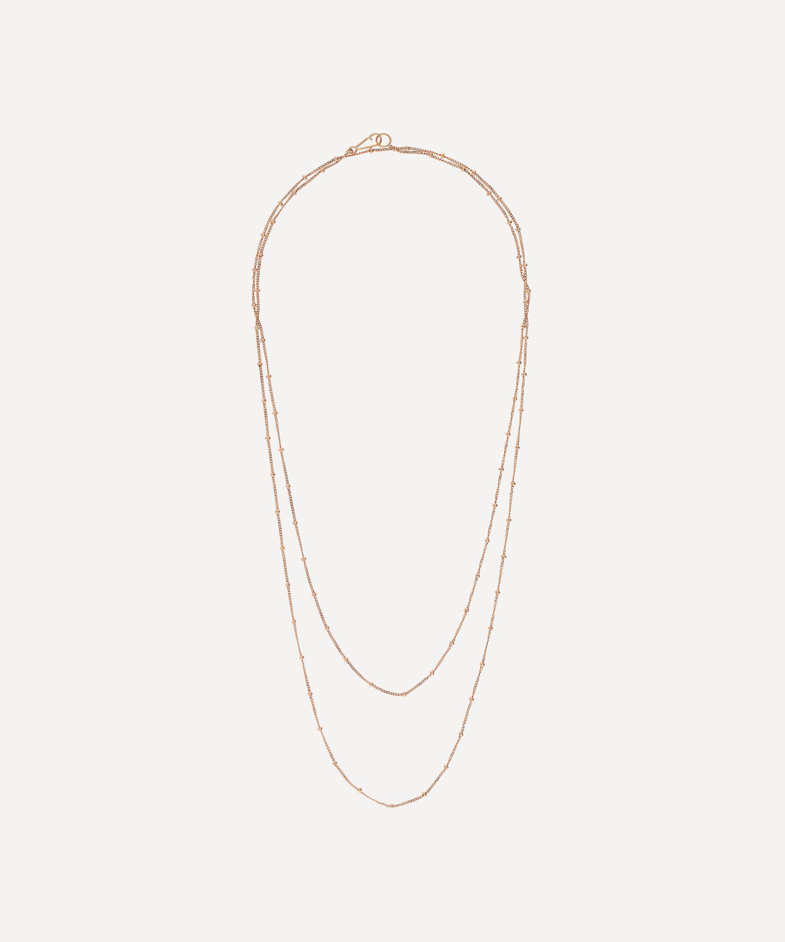 Annoushka - 14ct Rose Gold Saturn Long Chain Necklace image number 0