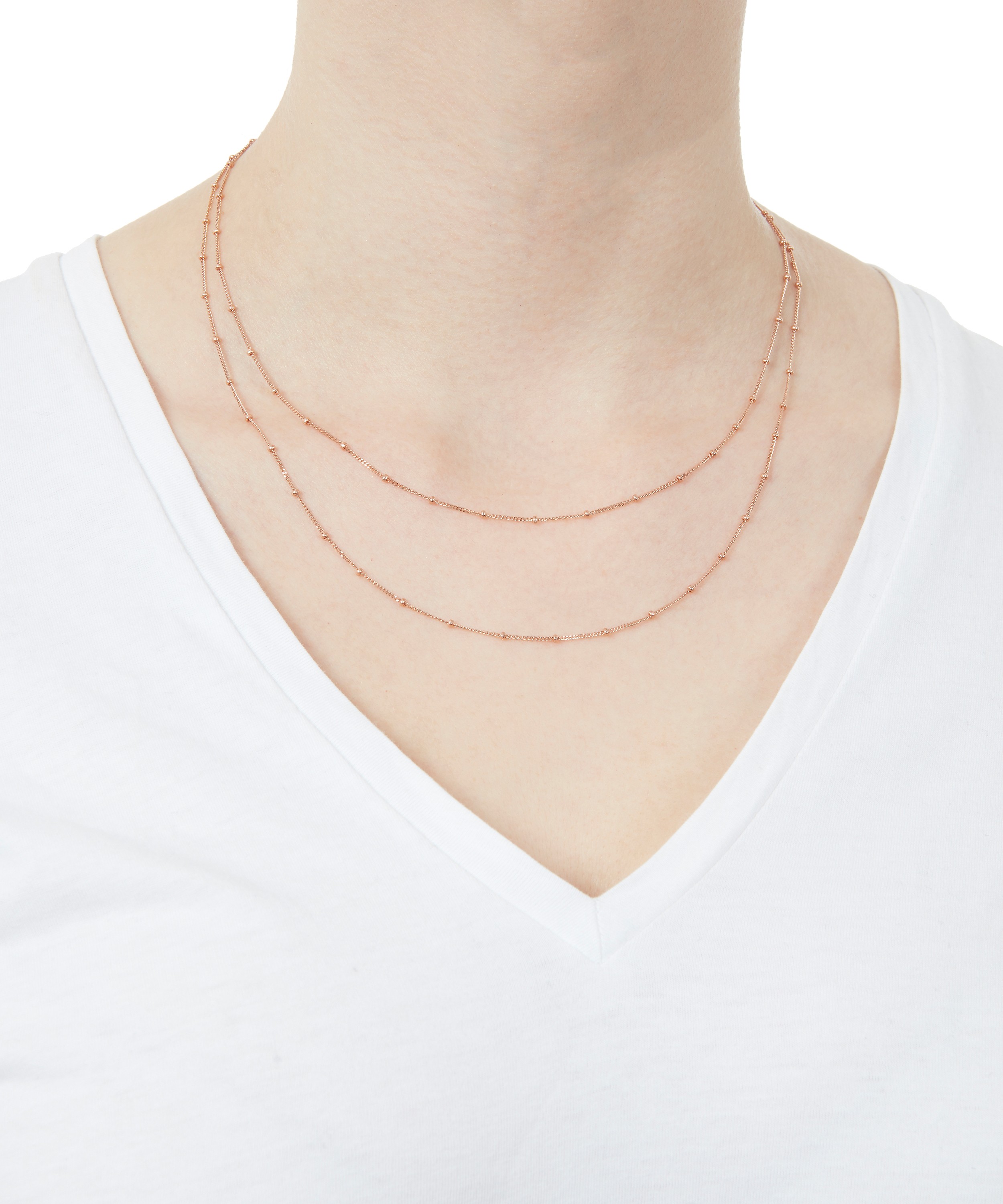Annoushka - 14ct Rose Gold Saturn Long Chain Necklace image number 1