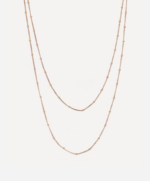 Annoushka - 14ct Rose Gold Saturn Long Chain Necklace image number 2