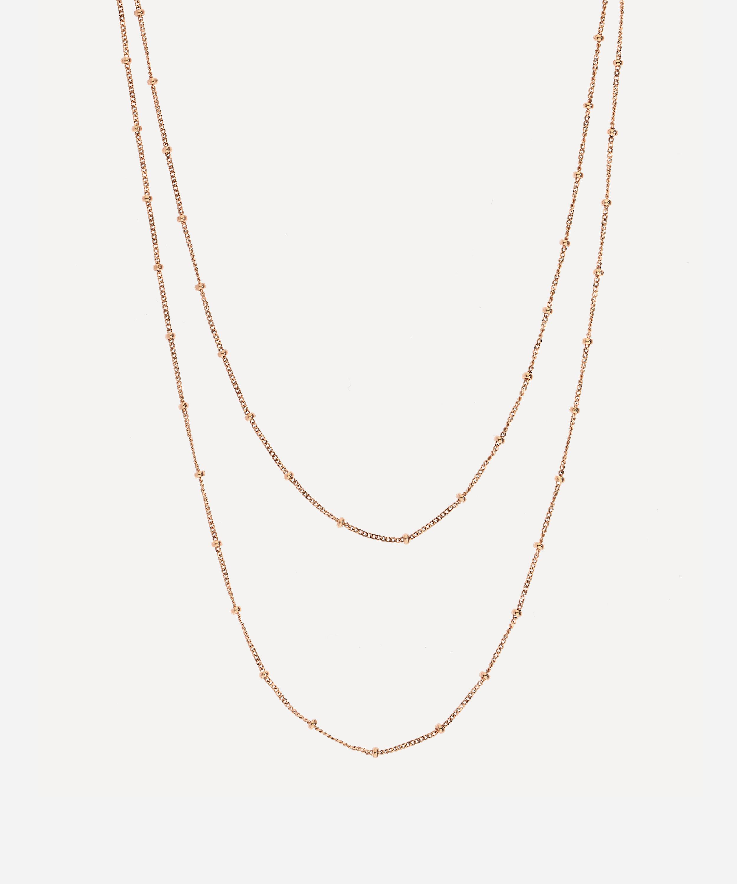 Annoushka - 14ct Rose Gold Saturn Long Chain Necklace image number 2