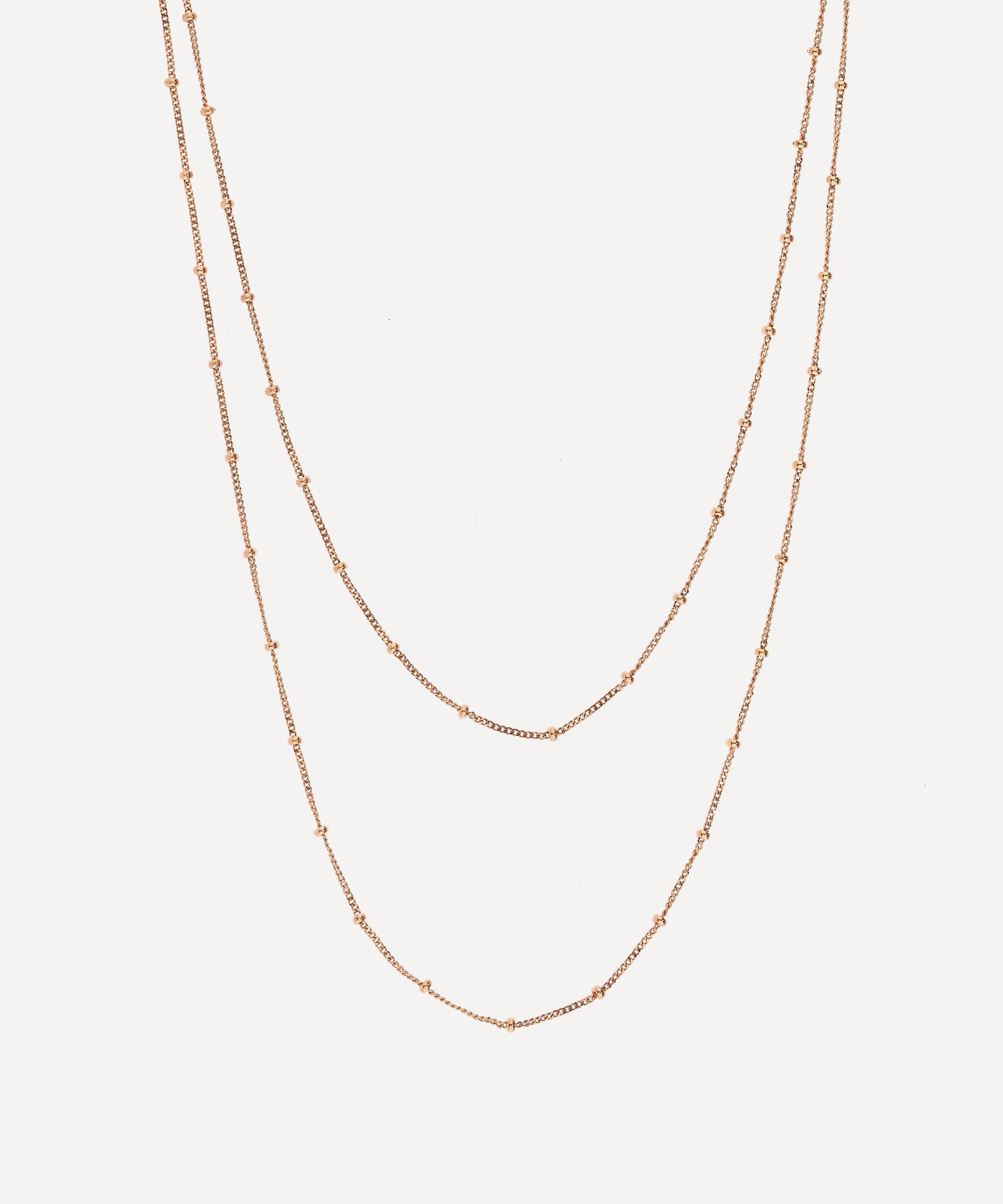 Annoushka - 14ct Rose Gold Saturn Long Chain Necklace image number 2