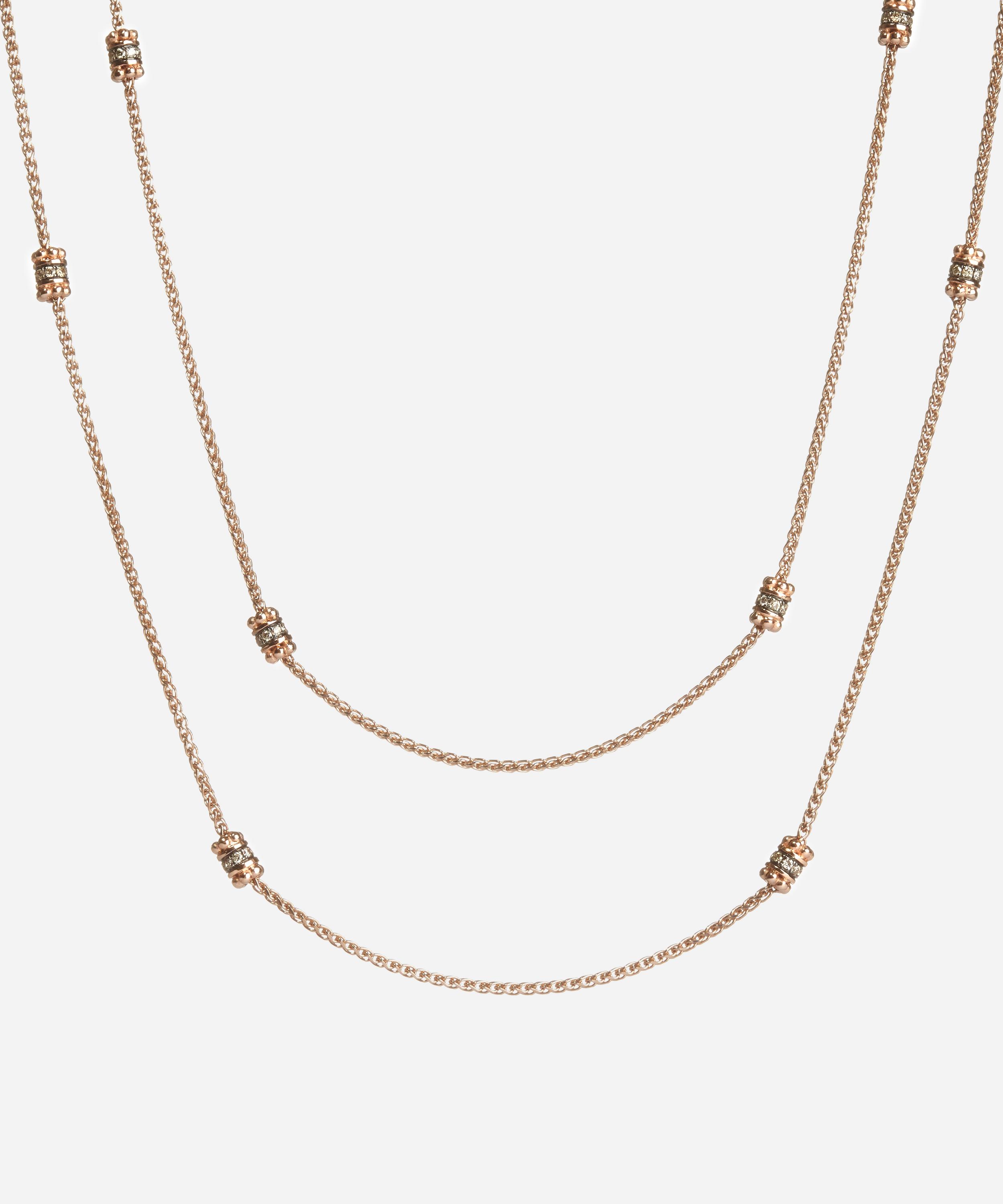 Annoushka - 18ct Rose Gold Alchemy Long Diamond Necklace image number 0