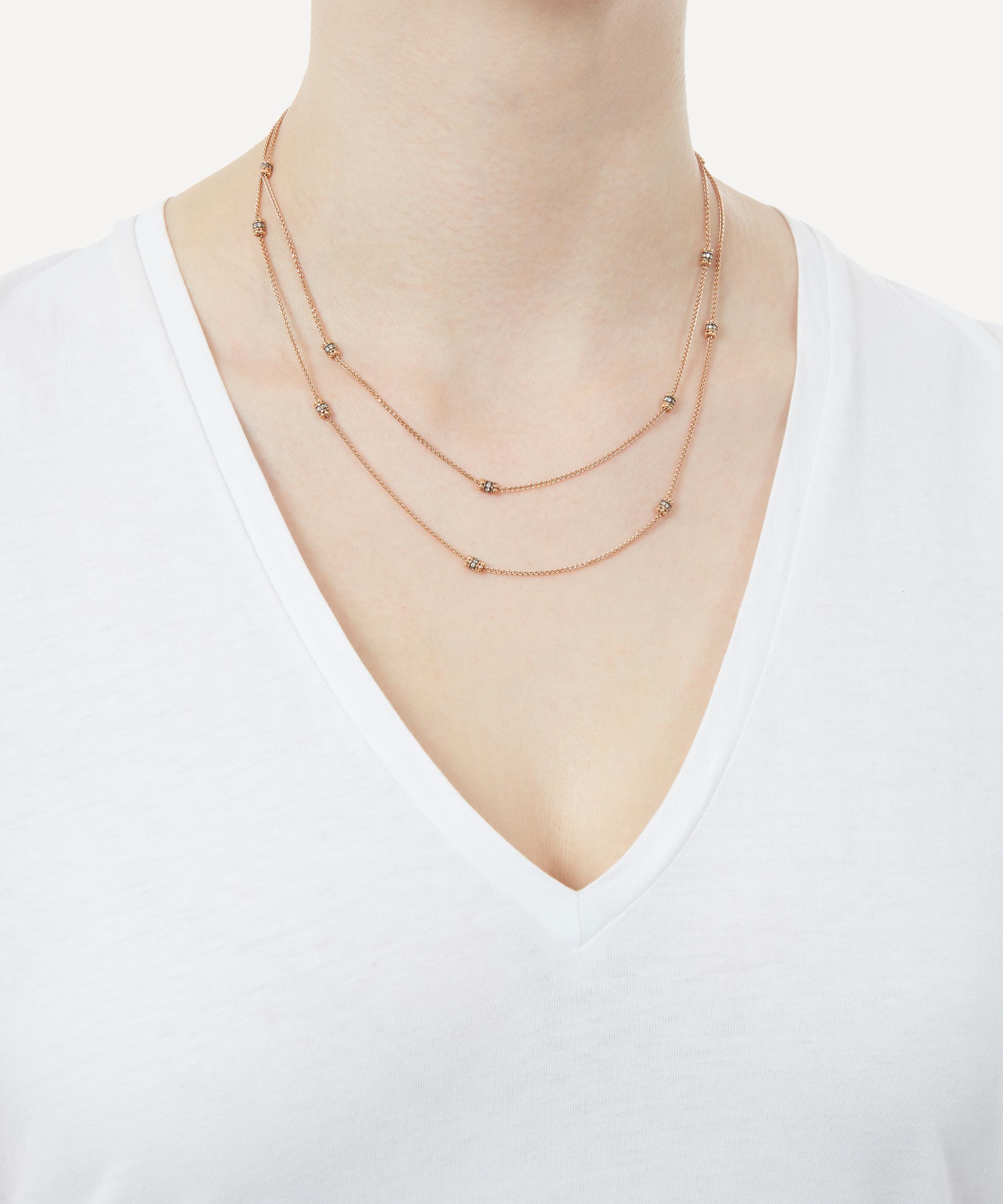 Annoushka - 18ct Rose Gold Alchemy Long Diamond Necklace image number 1
