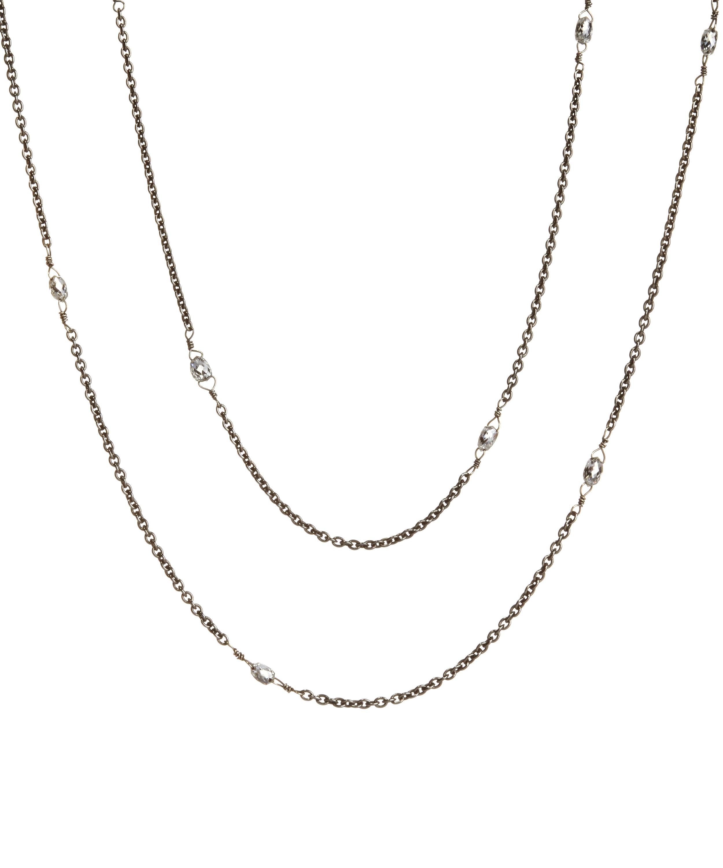 Annoushka - 18ct White Gold Eclipse Diamond Briolette Necklace image number 0