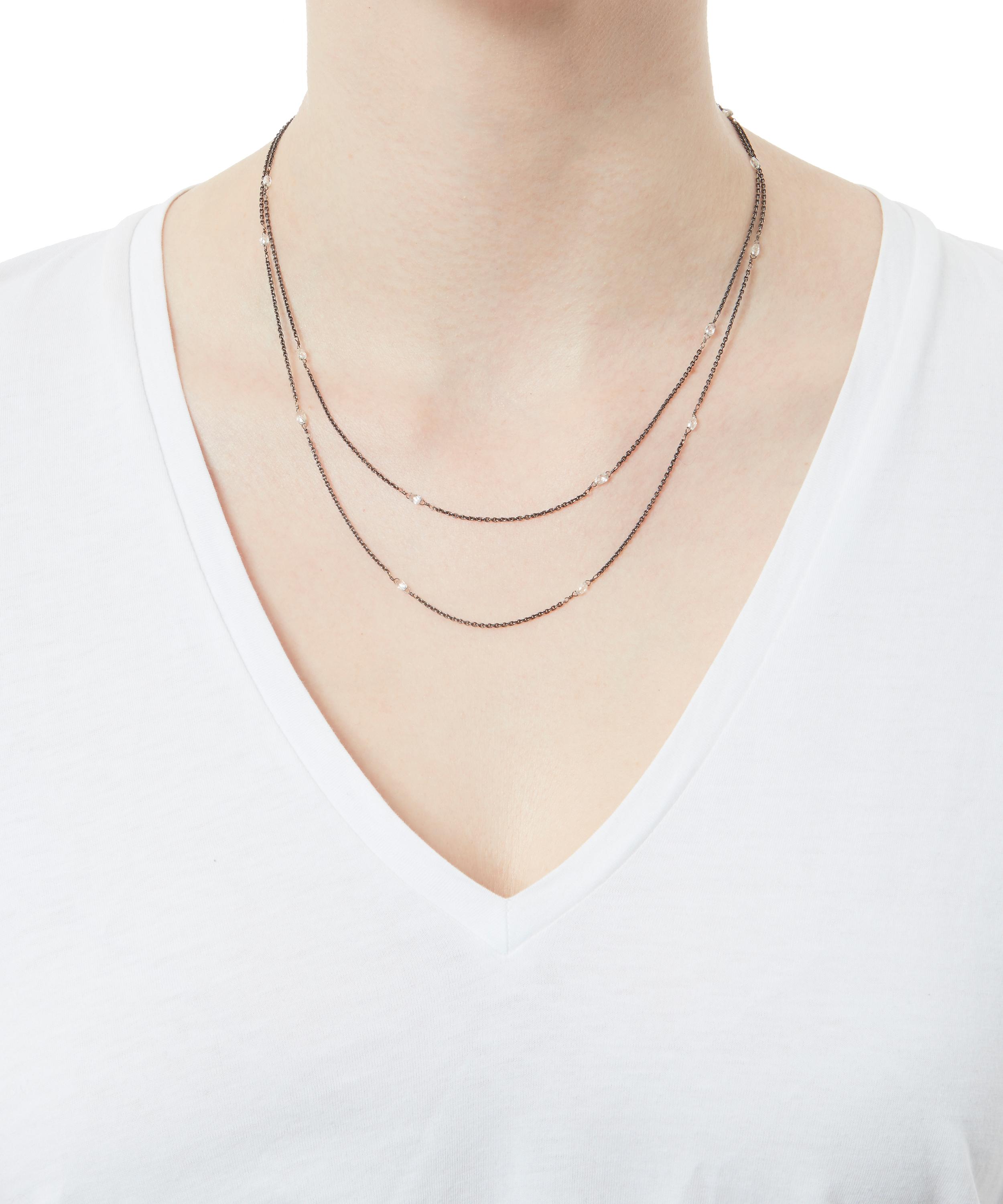 Annoushka - 18ct White Gold Eclipse Diamond Briolette Necklace image number 1