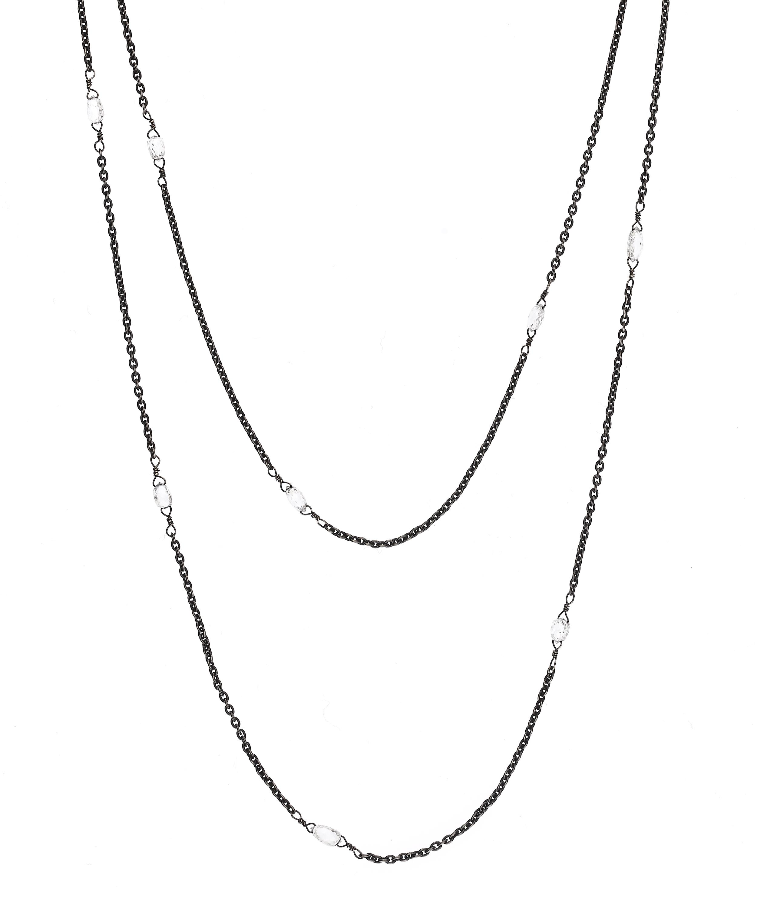 Annoushka - 18ct White Gold Eclipse Diamond Briolette Necklace image number 2