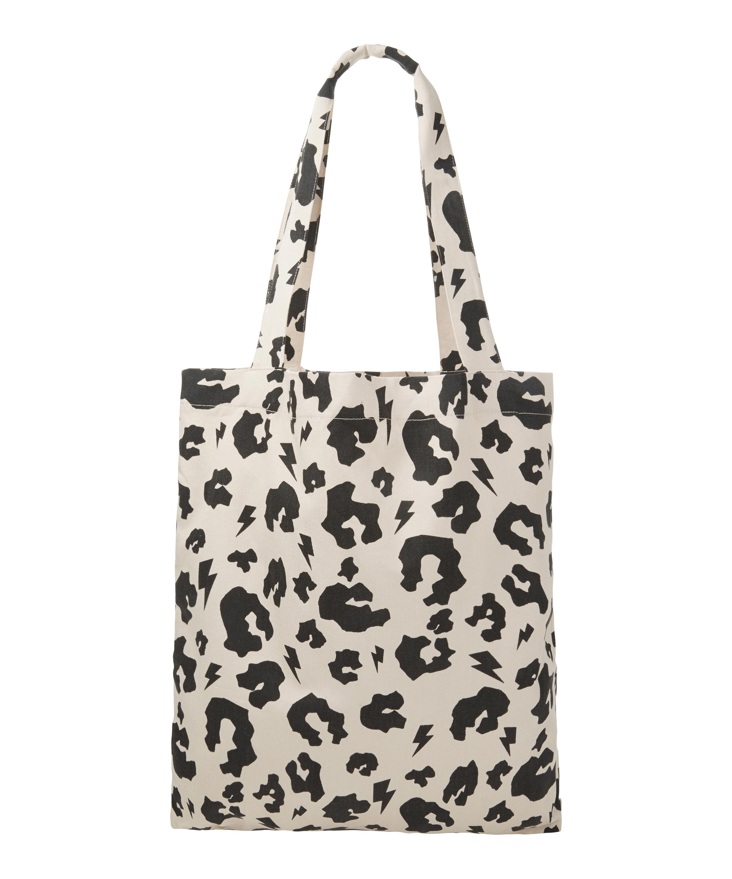 leopard canvas tote bag