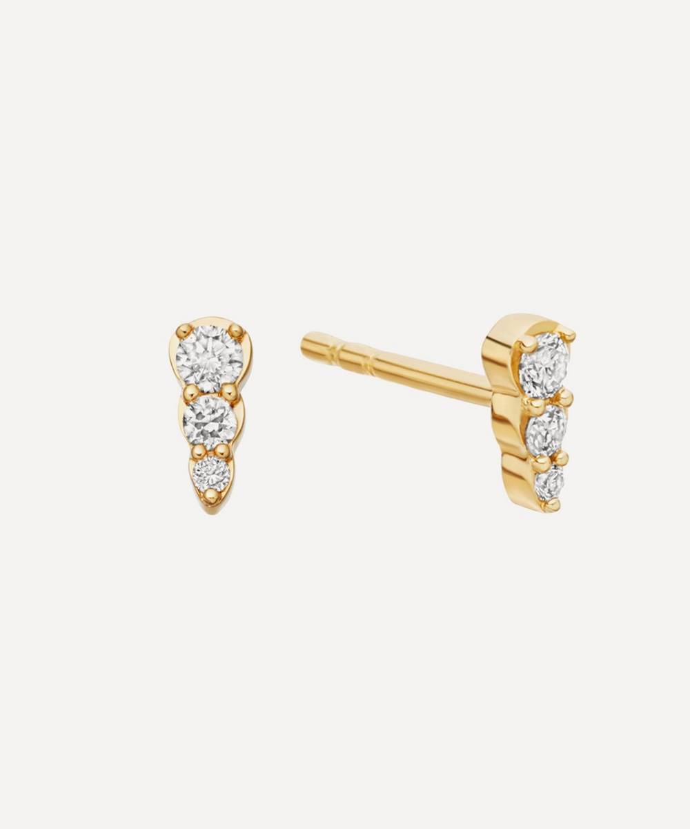 Astley Clarke - 14ct Gold Mini Interstellar Diamond Stud Earrings