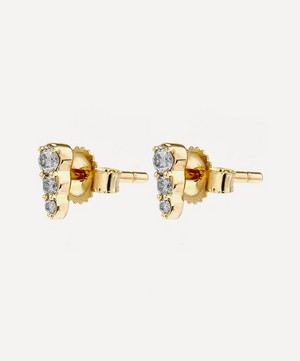 Astley Clarke - 14ct Gold Mini Interstellar Diamond Stud Earrings image number 2
