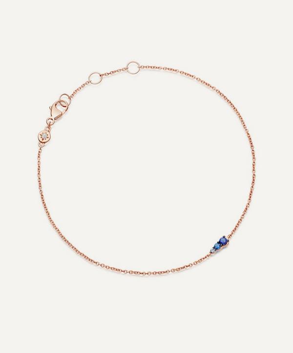 Astley Clarke - Rose Gold Mini Interstellar Blue Sapphire Bracelet image number null