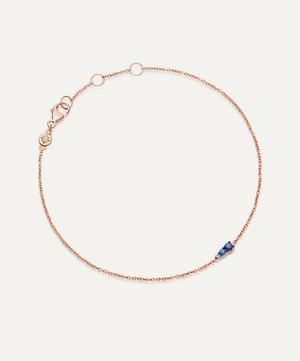 Astley Clarke - Rose Gold Mini Interstellar Blue Sapphire Bracelet image number 0