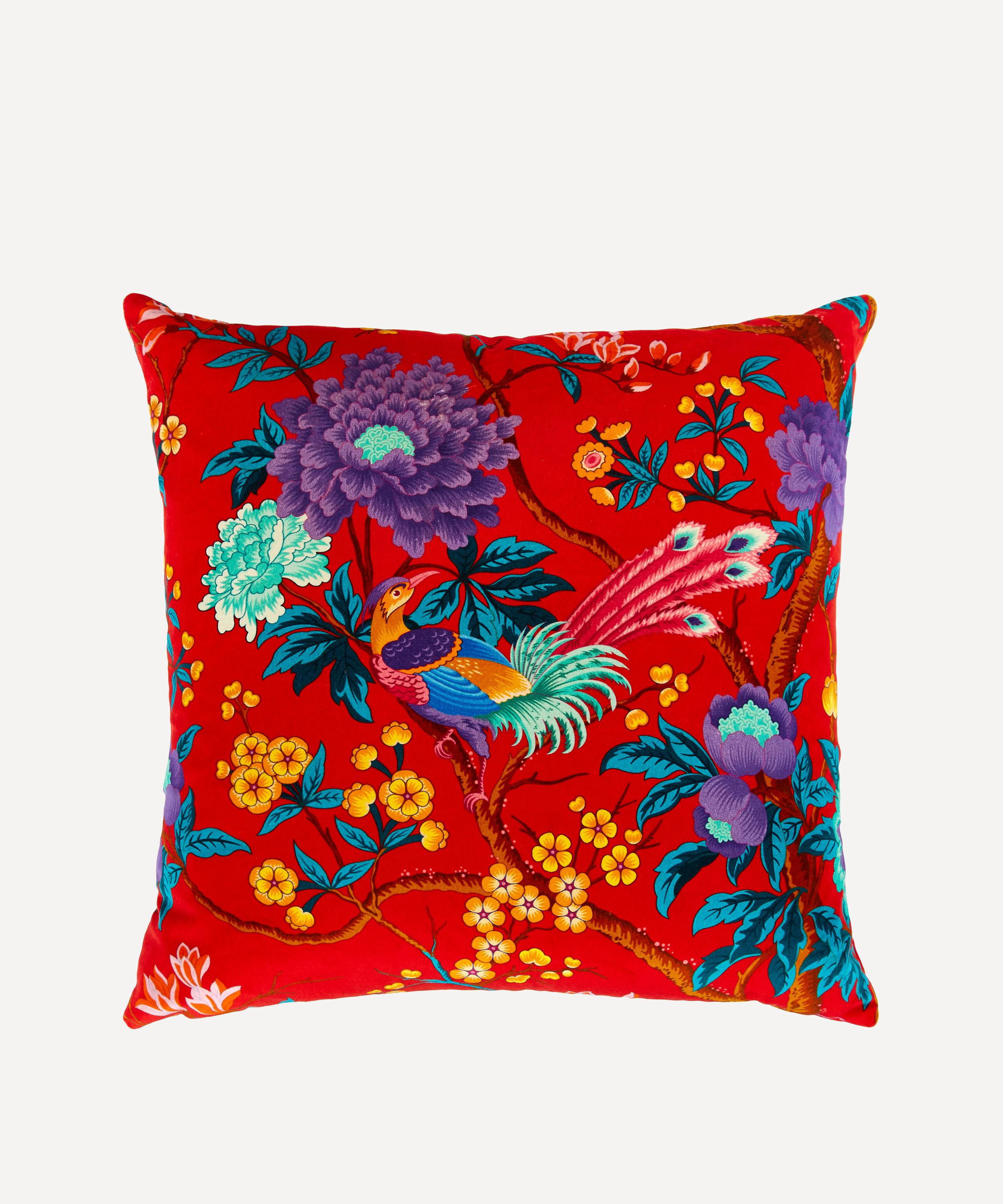 Liberty shop velvet cushions